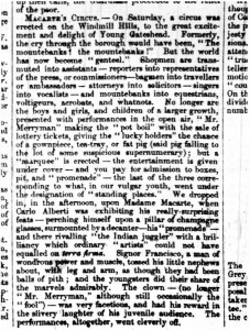 MacCarte's Circus Article from Gateshead and County of Durham Observer August 16 1951 - From Gateshead Central Library