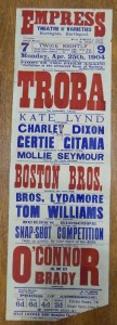 Troba at the Empress Theatre of Varieties Poster - From the Tyne and Wear Archives